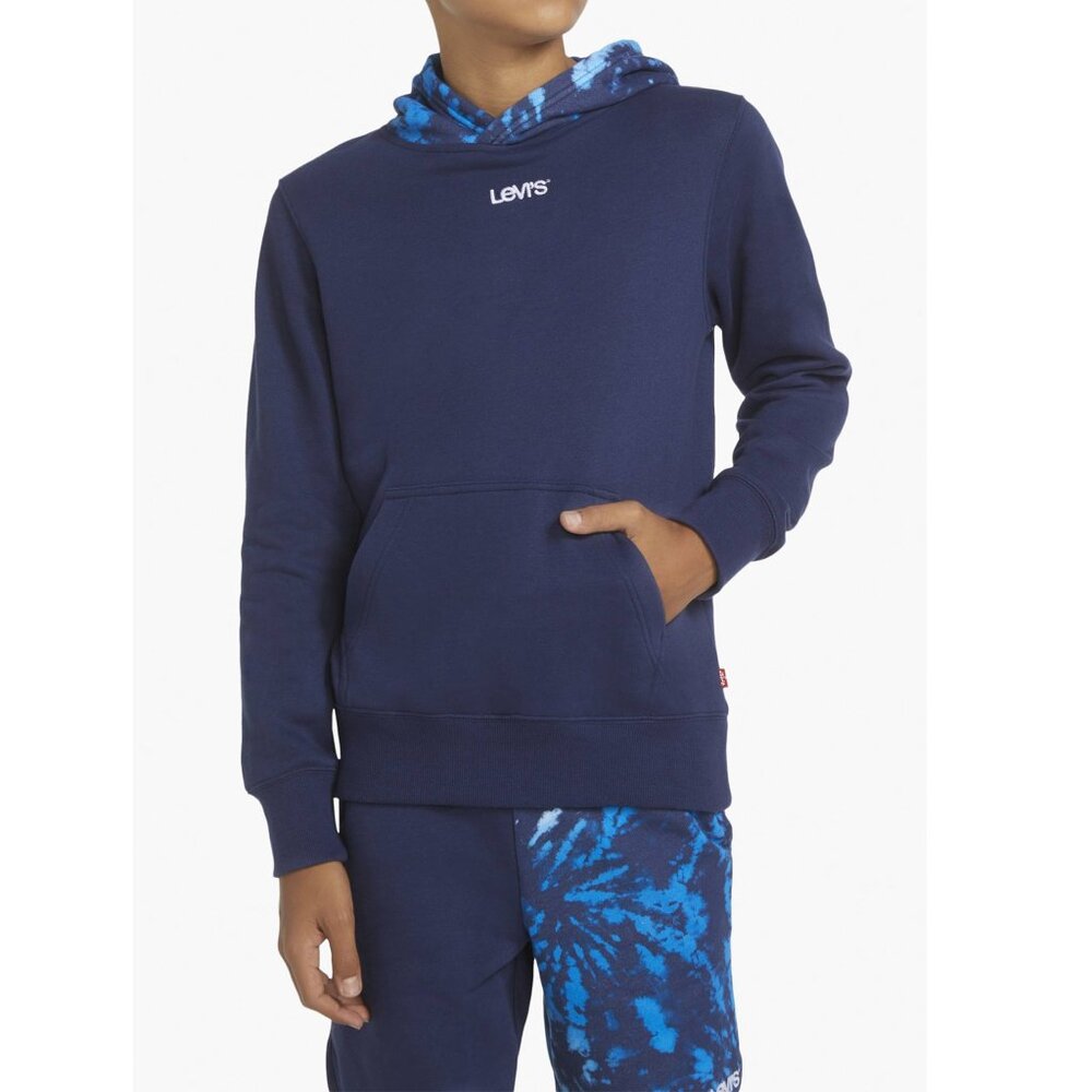 NWT - Levi’s Big Boys Tie Dye Hoodie Sweatshirt + Shorts Set, Blue  - Size XL - Picture 2 of 13